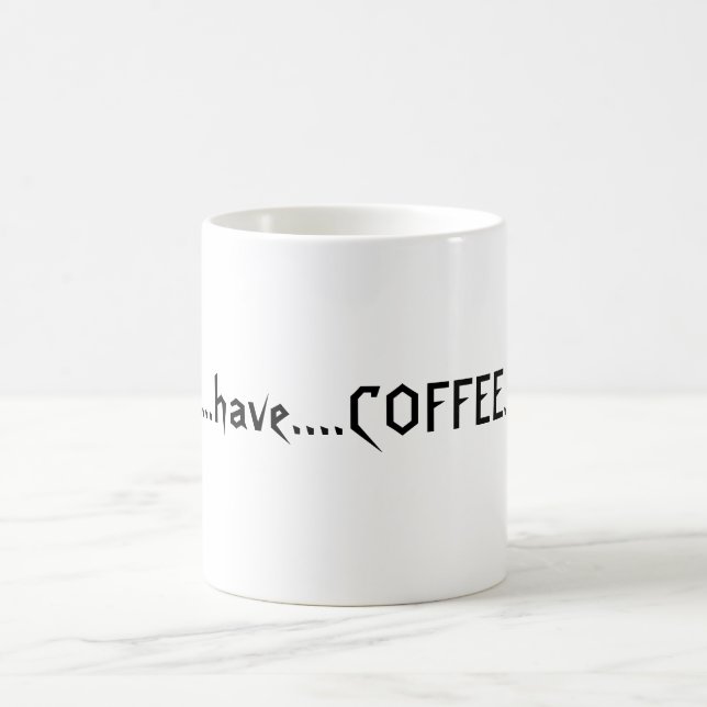 Coffeelover's slogan magic mug (Center)