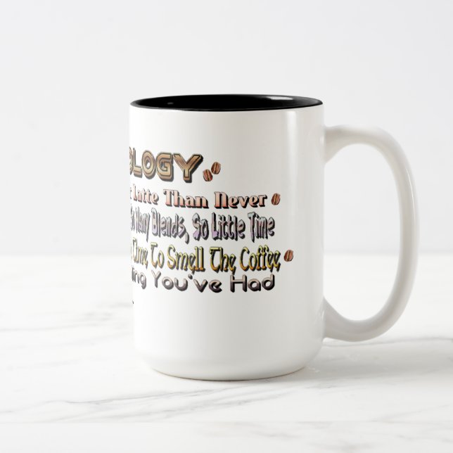 Coffeeology Coffee Quotes Humour Mug (Right)