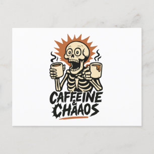 Coffeine & chaaos holiday postcard
