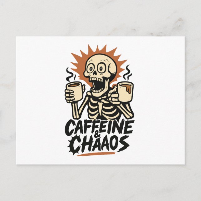Coffeine & chaaos holiday postcard (Front)