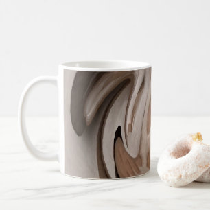 “Coffelicious” in shades of brown and cream ab Coffee Mug