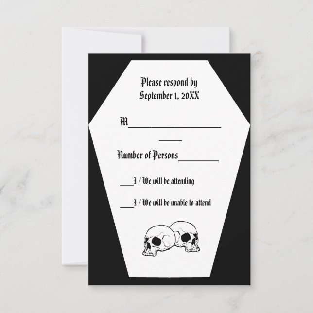 Coffin (Black) RSVP Card (Front)