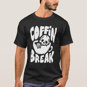 Coffin Break Lazy Halloween Costume Funny Skeleton T-Shirt