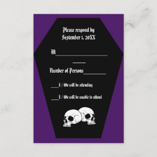 Coffin Ebony (Indigo) RSVP Card