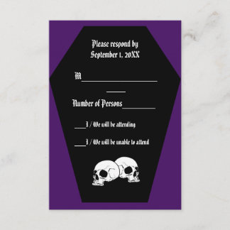 Coffin Ebony (Indigo) RSVP Card