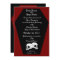 Coffin Ebony (Red) Wedding Invitation