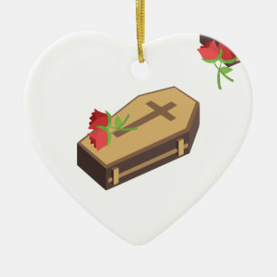 coffin emojis ceramic ornament