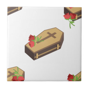 coffin emojis ceramic tile