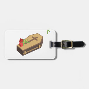 coffin emojis luggage tag
