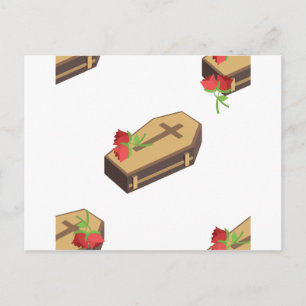 coffin emojis postcard