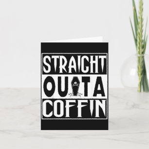 Coffin Funny Vampire Halloween Puns Card