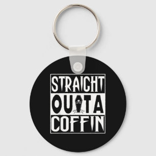 Coffin Funny Vampire Halloween Puns Key Ring