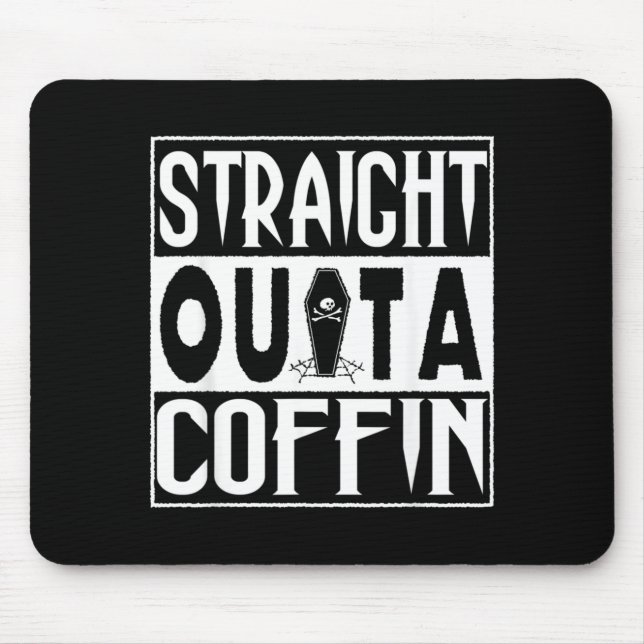Coffin Funny Vampire Halloween Puns Mouse Pad (Front)