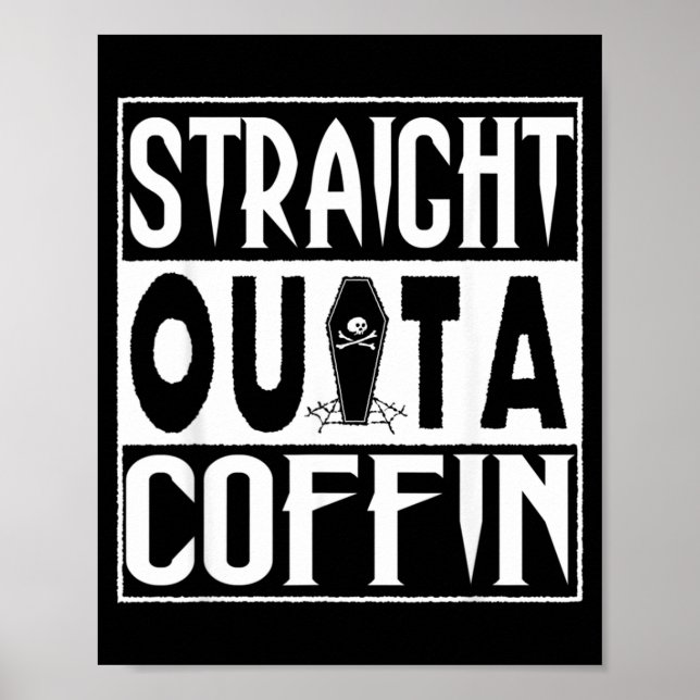 Coffin Funny Vampire Halloween Puns Poster (Front)