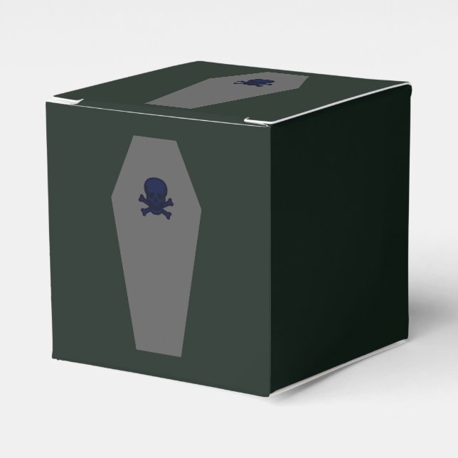 Coffin (Grey) Favour Box (Front Side)