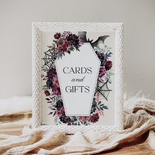 Coffin Halloween Baby Shower Cards and Gifts Poster