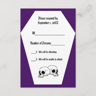 Coffin Ivory (Indigo) RSVP Card
