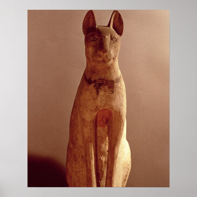 Coffin of a cat protected by the goddess Bastet (p Poster (Front)
