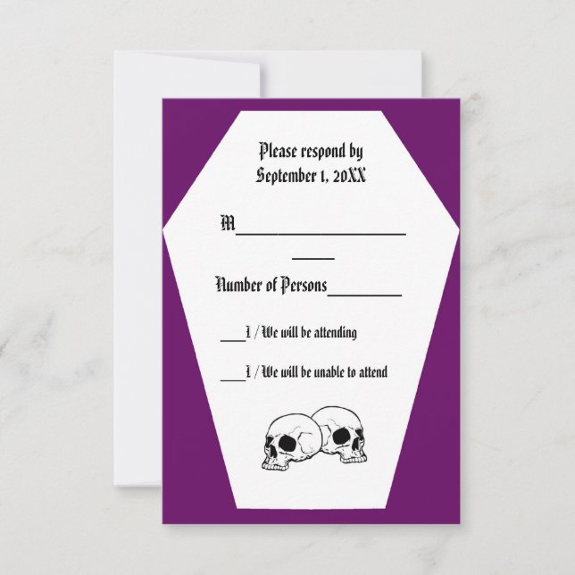 Coffin (Purple) RSVP Card (Front)