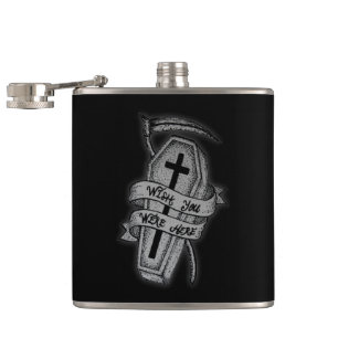 Coffin : Wish you were here Hip Flask