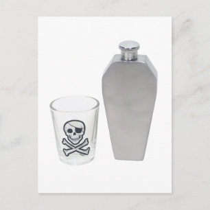CoffinFlaskShotGlass070109 Postcard