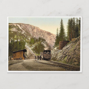 Cog railroad up the Schneeberg, Lower Austria, Aus Postcard