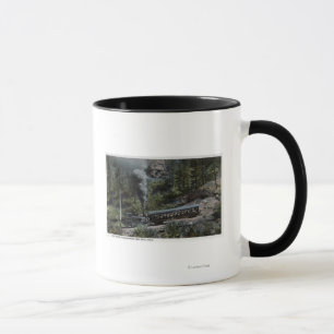 Cog Wheel Train Climbing Up Mug