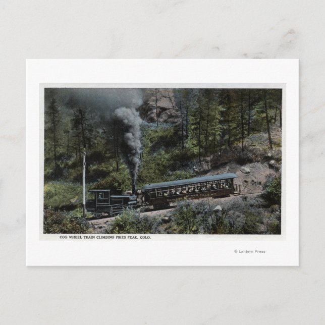 Cog Wheel Train Climbing Up Postcard (Front)