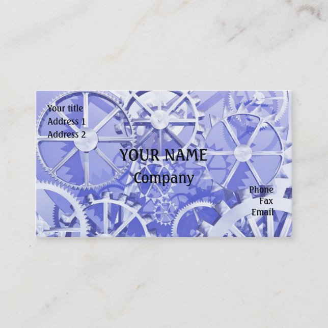 Cog wheels business card (Front)