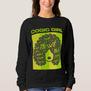 COGIC Girl Christian Woman Afro Sweatshirt