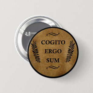 Cogito ergo sum 6 cm round badge