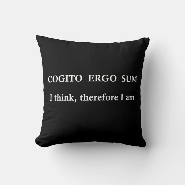 Cogito ergo sum cushion (Front)