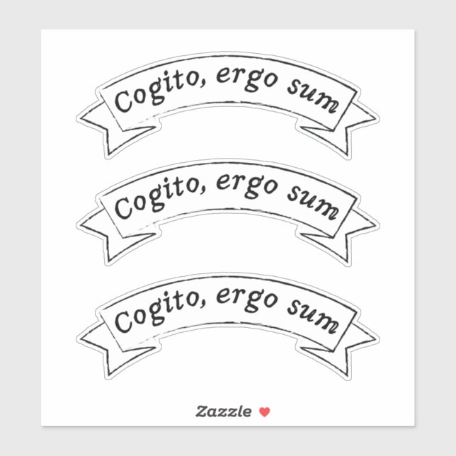 Cogito, ergo sum - I think, therefore I am (Sheet)