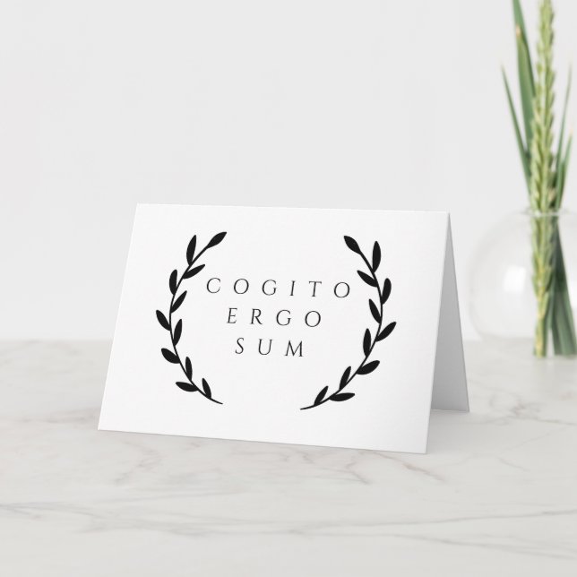 Cogito Ergo Sum I Think Therefore I Am Card (Front)