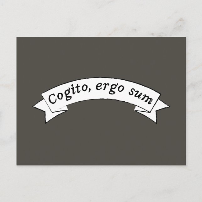 Cogito, ergo sum - I think, therefore I am Postcard (Front)