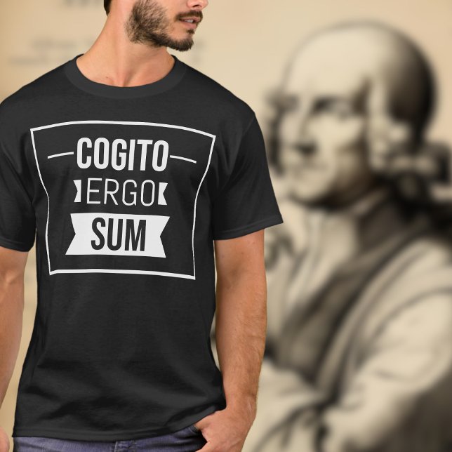 Cogito ergo sum - Latin phrase -black  T-Shirt (Creator Uploaded)