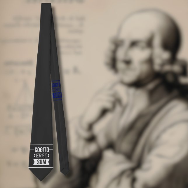 Cogito ergo sum - Latin phrase -black  Tie (Creator Uploaded)
