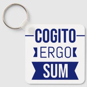 Cogito ergo sum - Latin phrase Key Ring