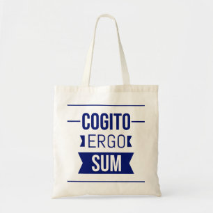 Cogito ergo sum - Latin phrase Tote Bag