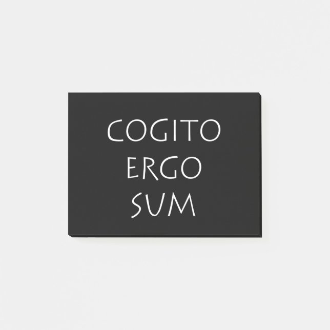 Cogito ergo sum post-it notes (Front)