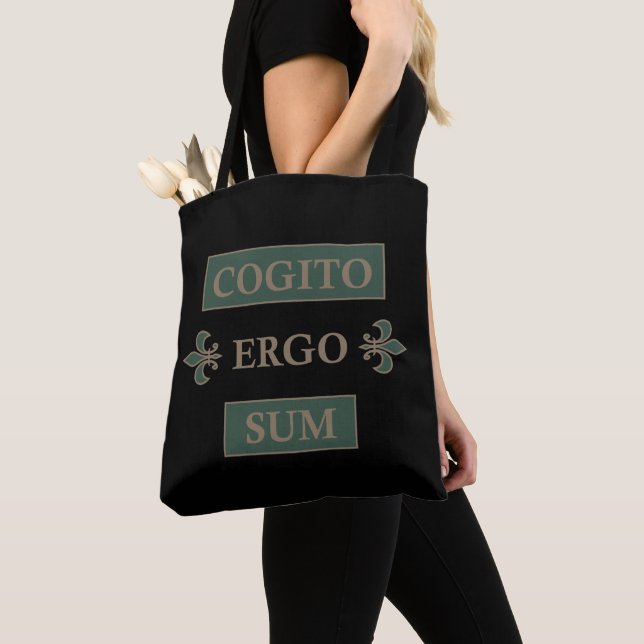 Cogito ergo sum tote bag (Close Up)