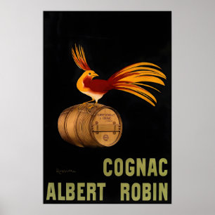 Cognac Albert Robin Vintage Advertising Poster by