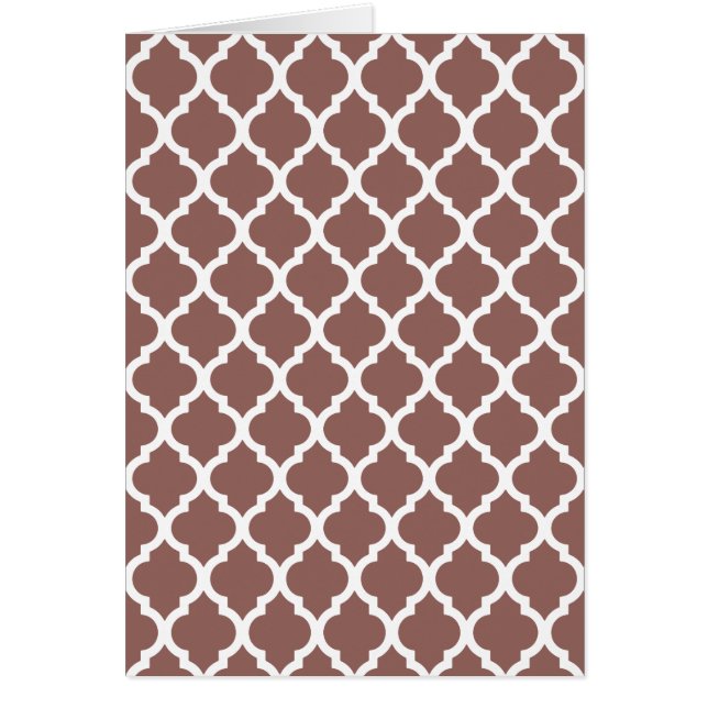 Cognac Leather Brown Moroccan Tile Trellis (Front)