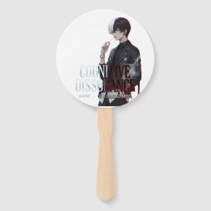 Cognitive Dissonance Aesthetic Anime Boy Hand Fan