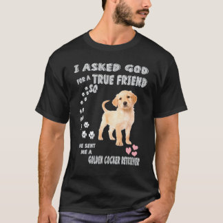 Cogol Dog Mum Dad Costume Cute Golden Cocker Retri T-Shirt