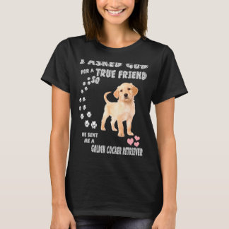 Cogol Dog Mum Dad Costume Cute Golden Cocker Retri T-Shirt