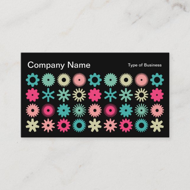 Cogs - Colours 01 Business Card (Front)