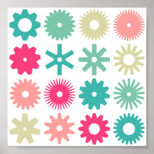 Cogs - Colours 01 Poster