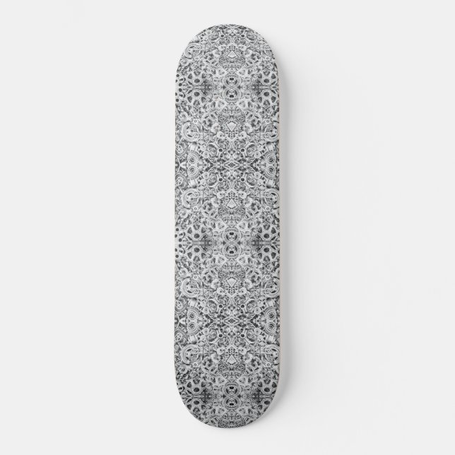 Cogs or Faces Artsy Mechanics Skateboard (Front)