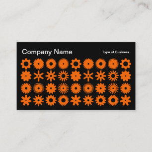 Cogs - Orange on Black Business Card